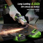 WORKPRO 20V Cordless Angle Grinder with Battery