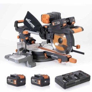 Evolution R255SMS-DB-Li Cordless Double Bevel Mitre Saw