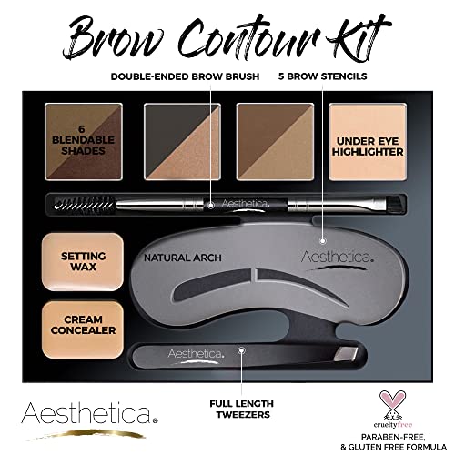 Aesthetica Brow Contour Kit - Organic Eyebrow Makeup