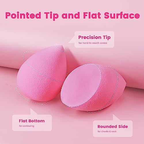 BEAKEY 10pcs Organic Makeup Sponge Set, Bouncy and Soft