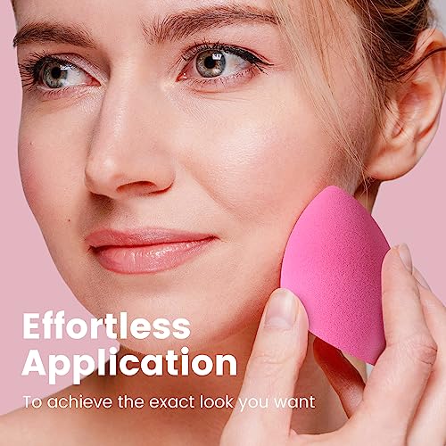 BEAKEY 10pcs Organic Makeup Sponge Set, Bouncy and Soft