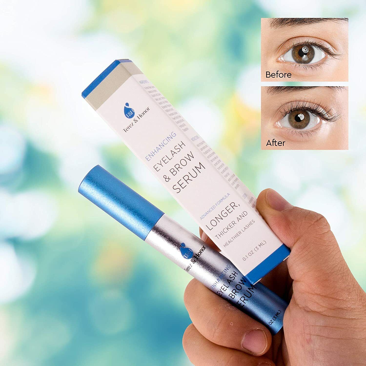 Organic Eyelash Serum for Thick, Long Lashes & Brows