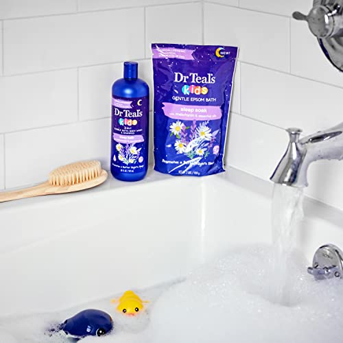 Organic Kids' 3-in-1 Sleep Bath Set: Bubble Bath, Body Wash & Shampoo