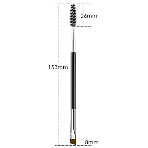 Professional Dual Angled Eyebrow Brush and Spoolie