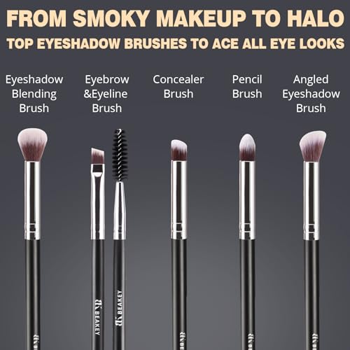 BEAKEY Glam Blend Makeup Brush Set - 12Pcs
