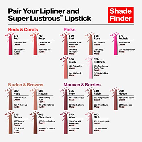 Revlon Lip Liner, Longwear Colorstay Face Makeup, Smooth