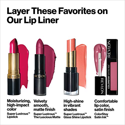 Revlon Lip Liner, Longwear Colorstay Face Makeup, Smooth