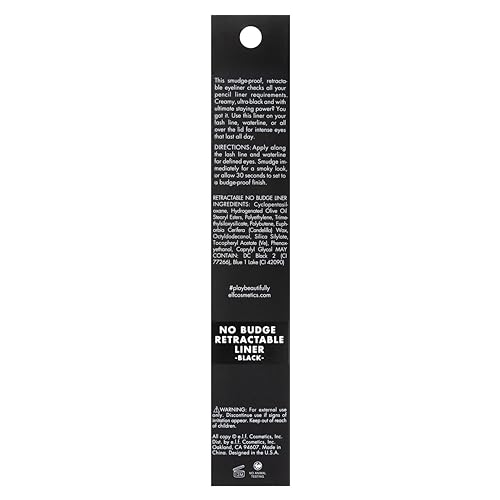 e.l.f. Vegan Black Retractable Eyeliner: Ultra-Pigmented & Waterproof