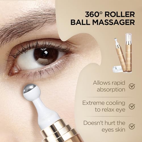Caffeine Eye Cream with 360° Roller for Puffiness