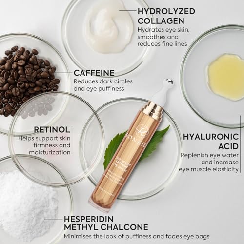 Caffeine Eye Cream with 360° Roller for Puffiness