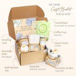 Relaxing Spa Gift Set with Crystal Candle