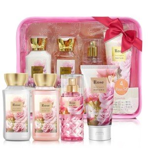 Rose Bath and Body Gift Set for Women