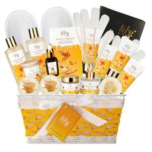 Organic Spa Gift Basket with Perfume and Bath Essentials