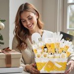 Organic Spa Gift Basket with Perfume and Bath Essentials