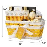 Organic Spa Gift Basket with Perfume and Bath Essentials