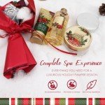 Christmas Day Gifts Spa Set for Her - BODY & EARTH Spa Gift Baskets for Women, 5 Piece Spa Gifts with vanilla Scented Bath Wash, Body Scrub, Body Lotion, Hand Soap