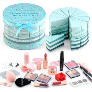 Color Nymph Makeup Advent Calendar 2024, 24 Days Advent Calendar Christmas New Year Makeup Gift Sets for Beauty Cosmetic Starter Kit For Teens Girlfriend Daughters Surprise Holiday Gift (Mint Green)