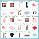 Color Nymph Makeup Advent Calendar 2024, 24 Days Advent Calendar Christmas New Year Makeup Gift Sets for Beauty Cosmetic Starter Kit For Teens Girlfriend Daughters Surprise Holiday Gift (Mint Green)