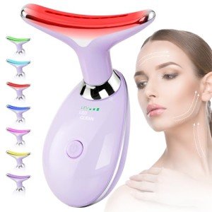 7-Color Facial Massager with Red Light Therapy