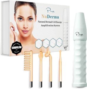 NuDerma Handheld Skin Therapy Wand with Neon