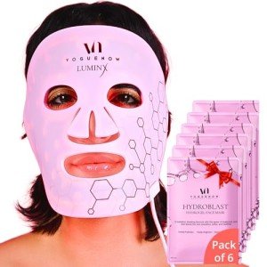 LED Face Mask Spa Kit with Hydrogel Sheets