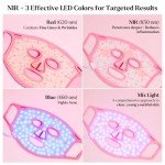 LED Face Mask Spa Kit with Hydrogel Sheets