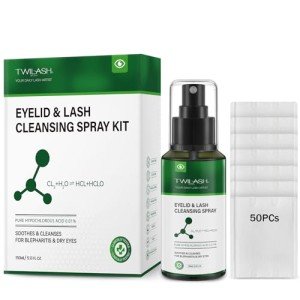 DLY Eyelid & Lash Cleanser Spray with Cotton Rounds