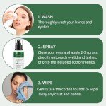 DLY Eyelid & Lash Cleanser Spray with Cotton Rounds