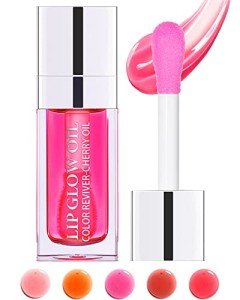 Hydrating Lip Glow Oil & Tinted Gloss - Raspberry