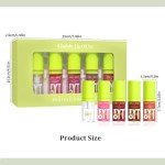5-Color Tinted Lip Oil Set for Hydration