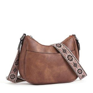 Organic Leather Crossbody Purse with Adjustable Strap