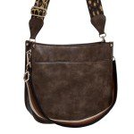 Trendy Vegan Leather Hobo Bag with Adjustable Strap