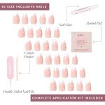 Glamnetic Press-On Nails: French Pearl Almond Tips