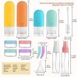 16 Pack Travel Bottles Set - Leak Proof & Squeezable