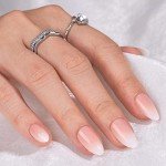 Vanilla Cream Almond Dermato-Friendly Press On Nails