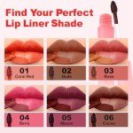 Ursoulney Long-Lasting Waterproof Lip Liner - Rose