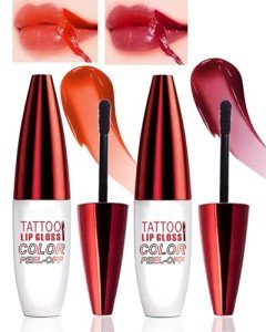 Red Nude Pink Peel Off Lip Stain Duo