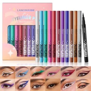 Vibrant 12-Color Matte Eyeliner Set - Waterproof