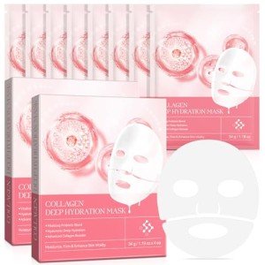 8PCS Collagen Face Masks for Deep Hydration