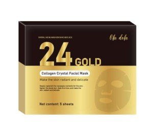 Gold Collagen Crystal Facial Masks - Pack of 5