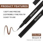 Ultra-Fine Waterproof Vegan Liquid Eyeliner - Caramel Brown