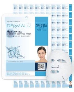 DERMAL Hyaluronate Collagen Essence Facial Mask 100 Pack