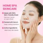 12-Pack Organic Facial Sheet Masks for Glowing Skin