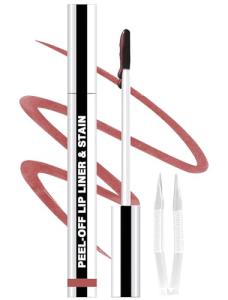 Long-lasting Rose Pink Lip Liner Stain with Tweezer