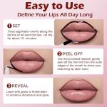 Long-lasting Rose Pink Lip Liner Stain with Tweezer