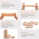 100 Pack Organic Tan Hair Ties, Ponytail Holders