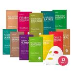 12-Pack Organic Facial Sheet Masks for Glowing Skin