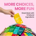 12-Pack Organic Facial Sheet Masks for Glowing Skin