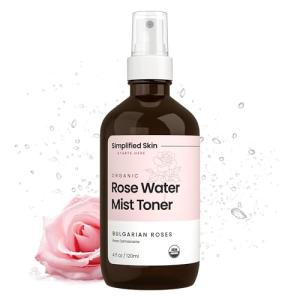 Pure USDA Organic Rose Water Spray for Face & Hair