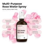 Pure USDA Organic Rose Water Spray for Face & Hair